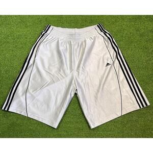Y2K Adidas Dazzle Training Short XL Vintage Silver/white Basketball EUC 2000s